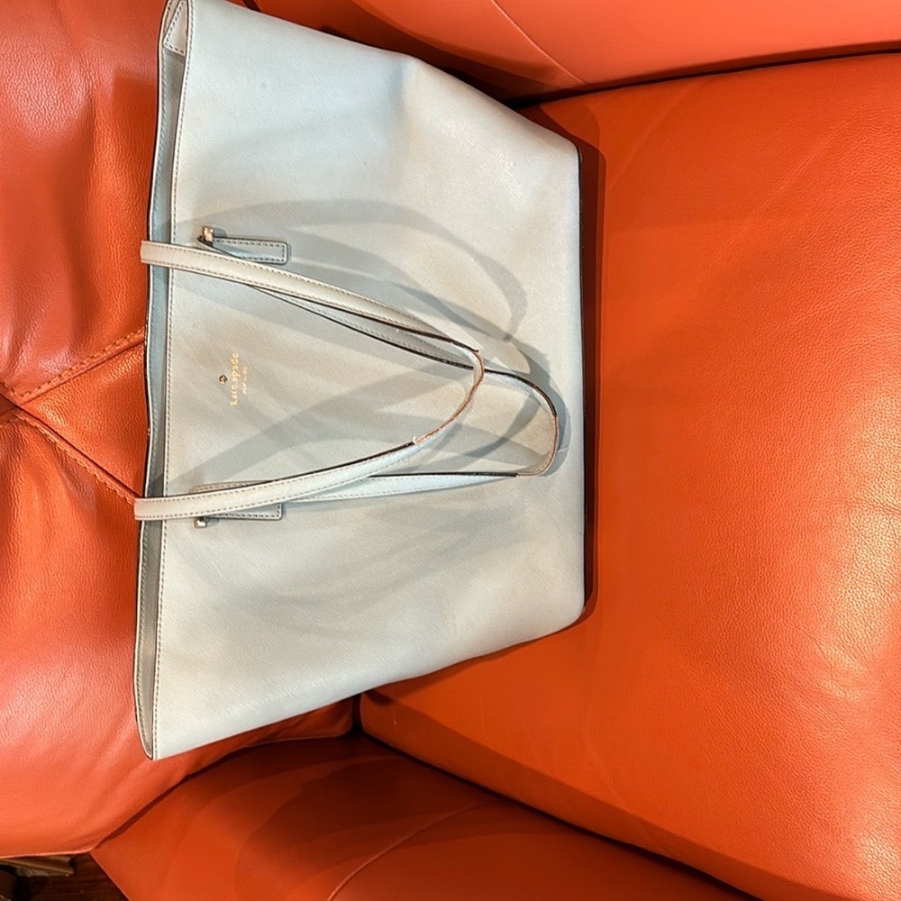 Light blue Kate Spade tote.  Very good condition.